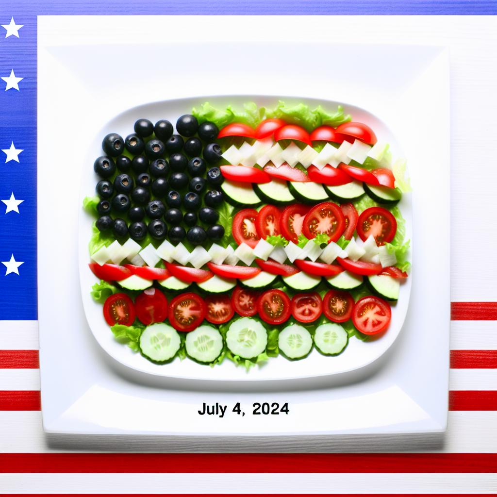 4th of July American Flag Salad Recipe