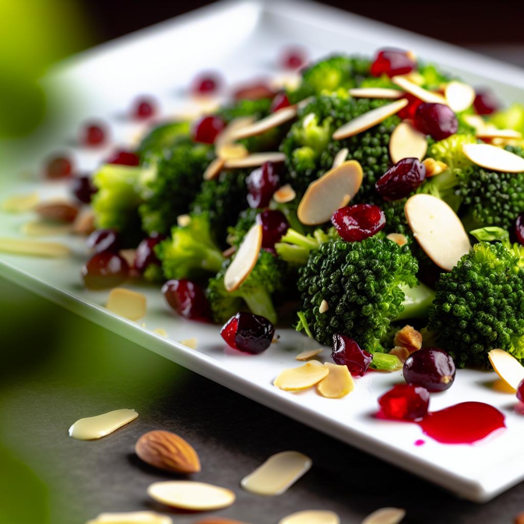 Crunchy Broccoli Salad with Cranberries and Almonds Recipe